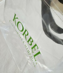 Korbel Clear Transparent Plastic Tote Bag California Champagne Zippered 12x12x6&Prime;