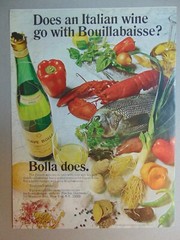1973 BOLLA WINE Goes with Bouillabaisse! art print ad