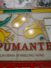 Ballatore Spumante California Sparkling Wine Stained Glass Sign