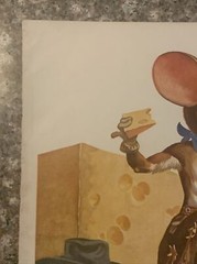1949 Petri Dry Sherry Postcard Cowboy Mouse Wine & Cheese San Francisco VTG 40s