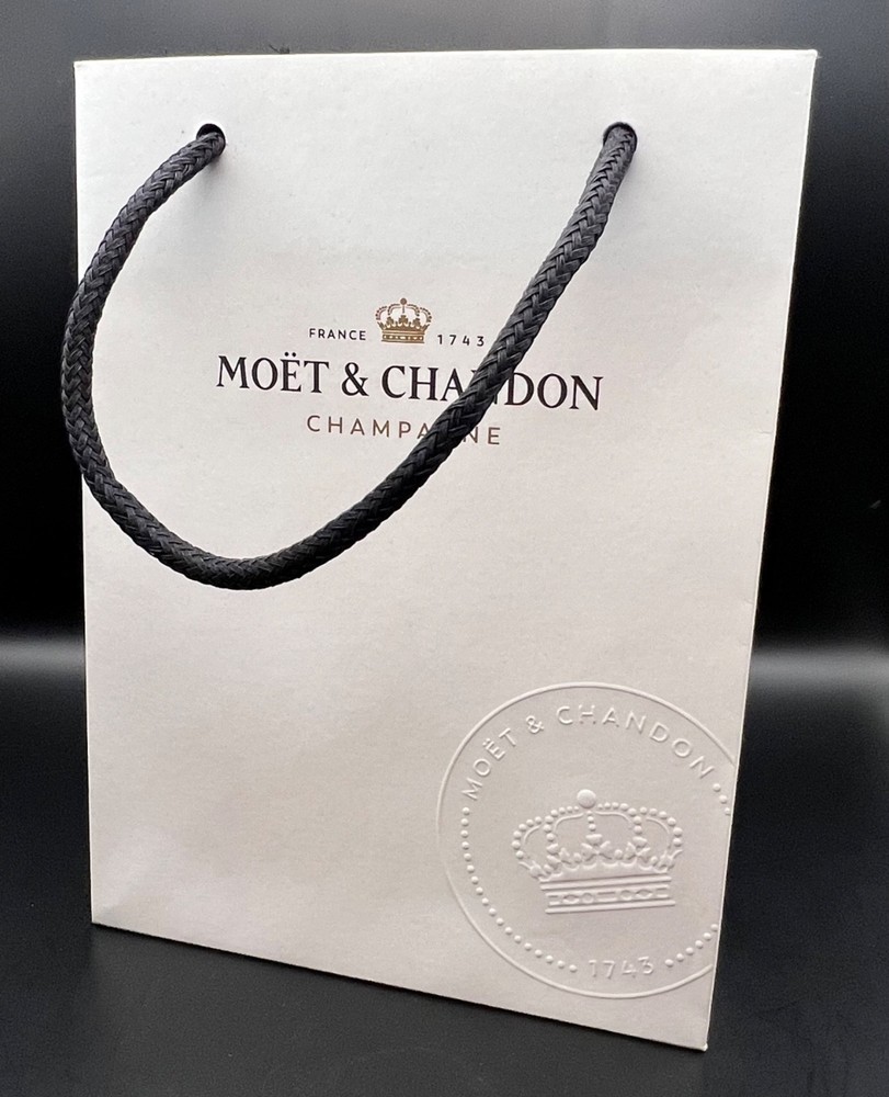 Moet & Chandon Champagne Gift Bag -Embossed Moët Crown 1743 Logo