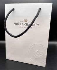 Moet & Chandon Champagne Gift Bag -Embossed Moët Crown 1743 Logo