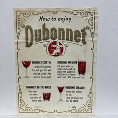 How to Enjoy Dubonnet Quinquina Mixed Drink, Cocktail Recipe Label Ad