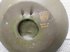 CERAMIC? Marker Dish, WALL, ASHTRAY Mounted Knight Champagne Taittinger Reims