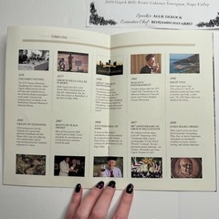 Grgich Hills Winery Brochure and Wine Pairing 4 Course Dinner Menu Napa Valley