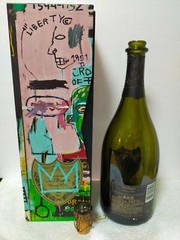 (empty) Dom Perignon 2015 Jean Michael basquiat Edition Limited Bottle Blue Rare