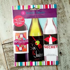 NEW Wine bottle labels novelty decorative New Years birthday party 9 stickers 