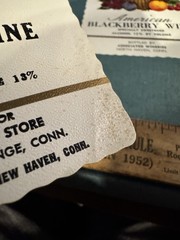 2 Old Associated Wine Bottle Labels New Haven Connecticut Orange Conn Unused