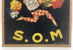 Florio SOM Reproduction Art Print by Marcello Dudovich Gold Framed Marsala Wine