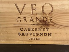 Veo Grande Wood Wine Box Crate Cabernet Sauvignon Chile