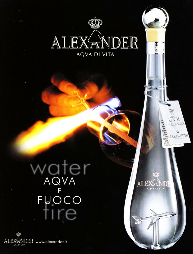 ALEXANDER AQVA DI VITA WINE AD #1 RARE OUT OF PRINT