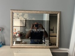 sutter home winery mirror barware man cave vintage 27×21” RARE Wine drinker NEW