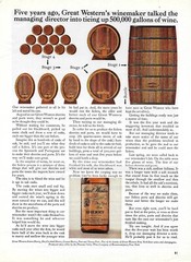 1967 Great Western Wine Sherry Drink Barrels Vintage Magazine Print Ad/Poster