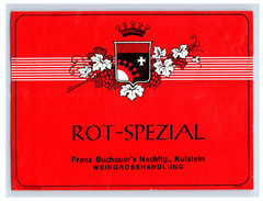 1970&rsquo;s-80&rsquo;s Rot-Spezial German Wine Label Original S18E