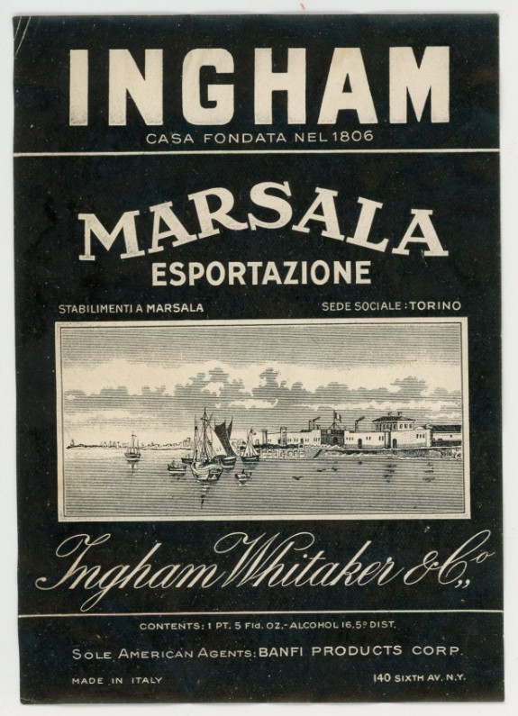1930s Ingham Whitaker & Co Marsala Wine Label Set of 2 #DL