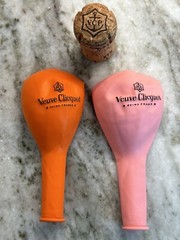VEUVE CLICQUOT BALLOONS x10 Mixed 5 Pink 5 Orange Party Luxury Champagne Shower