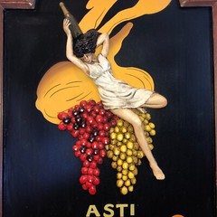 Asti Cinzano by Leonetto Cappiello 3D Resin Relief – Bar Wine Grape Sign
