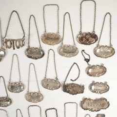 27x Sterling Silver Antique Scotch Decanter Label Hallmarked 5x Broken 266.2g