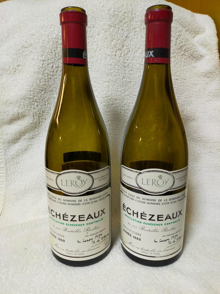 DRC ROMANEE CONTI Grands Echezeaux 1988 Glass Bottle (empty) Set of 2 From Japan