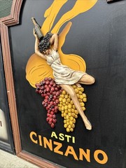 Vintage Leonetto Cappiello Martini & Rossi Torino Asti Cinzano 3D Art 23.5”x13”