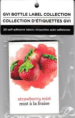 Strawberry Mist Peel & Stick Wine Bottle Labels Package of 30