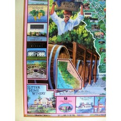 Napa Valley Wine Country Framed Poster Print Sutter Home Clarion Beringer & More
