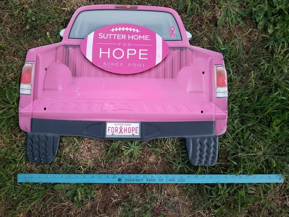 Sutter Home Wines BREAST CANCER metal Sign Collectible Bar Decor football truck