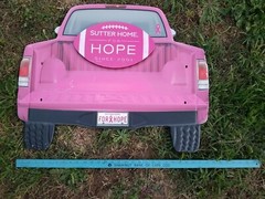 Sutter Home Wines BREAST CANCER metal Sign Collectible Bar Decor football truck