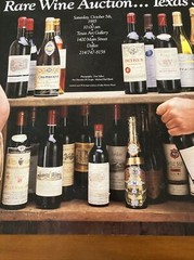 RARE VINTAGE TEXAS WINE AUCTION PROMO POSTER A Rare Wine Auction… Texas Style 85