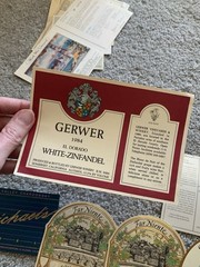 Lot of Vintage 1980s Wine Bottle Reproduction Labels Napa Valley White Zinfandel