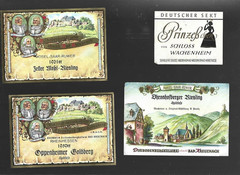 Lot of 4 different Wine bottle labels #6