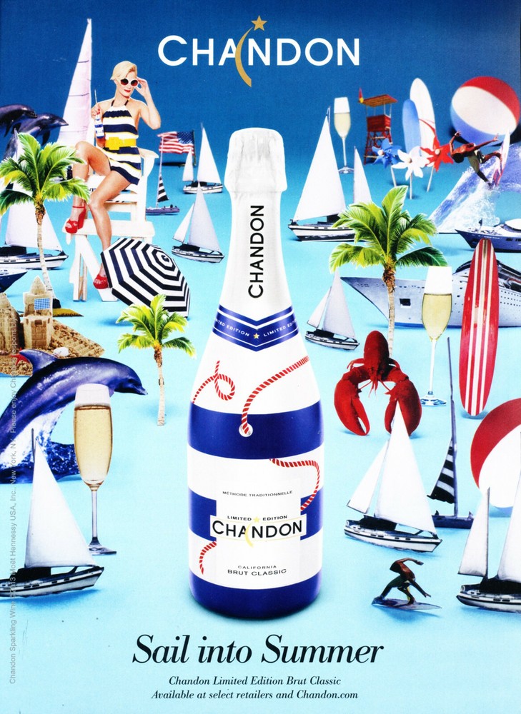 CHANDON WINE AD #5 RARE 2013 OOP