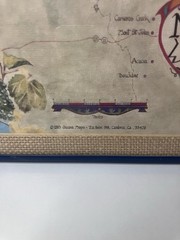VTG 1983 Map NAPA Valley Wineries Oceana Maps Northern California 20”x16” FRAMED