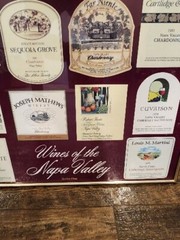 VINTAGE Wines of the Napa Valley Wine Label Series One Collector Framed Poster