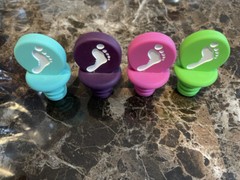 Barefoot Wine Bottle Stoppers Silicone SET OF 4 HARD TO FIND