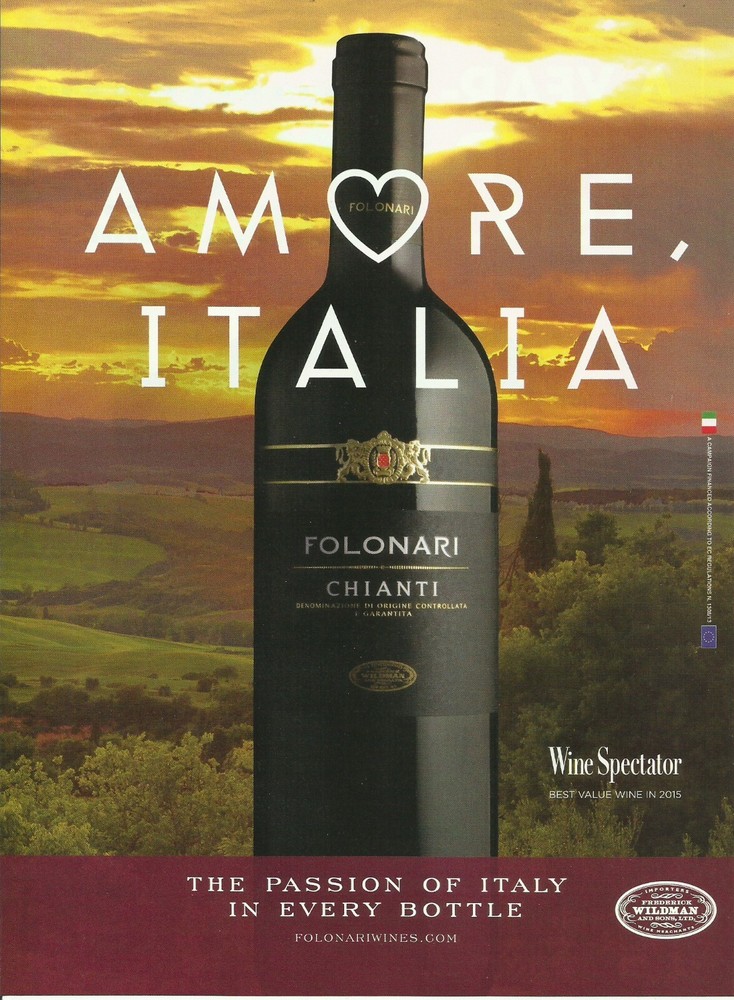 2015 Folonari Chianti Wine print ad advertisement