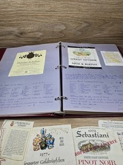 The Connoisseur Vtg. Wine Label Collector Album w/ Pages & Assortment Of Labels