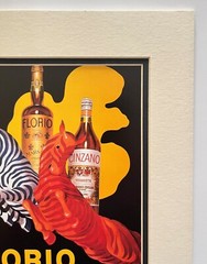 FLORIO MARALA CINZANO VERMOUTH APERITIF COLORFUL PRINT ON 11X14 MATTE BOARD