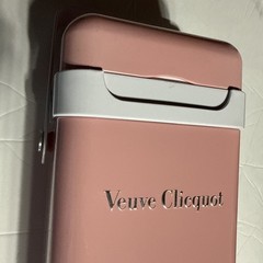 VEUVE CLICQUOT Pink Rose Champagne Refrigerator Wine Bottle Holder Tin France