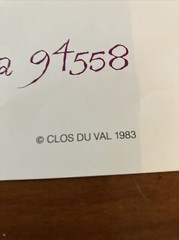Wine Art Poster Ronald Searle Clos Du Val Italy 1983 Vintage Advertise