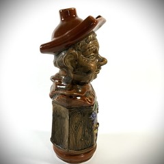 VTG Casa Vinicolo Bardi Ubaldo Monk 1761 Red Wine Decanter Ceramic Italy 1961 EC
