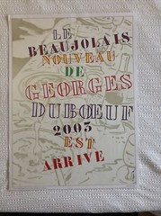 Rare 2003 GEORGES DUBOEUF BEAUJOLAIS NOUVEAU EST ARRIVE WINE POSTER
