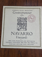 Old & Rare 1982 Navarro Wine Label Mendocino County Perfect Condition