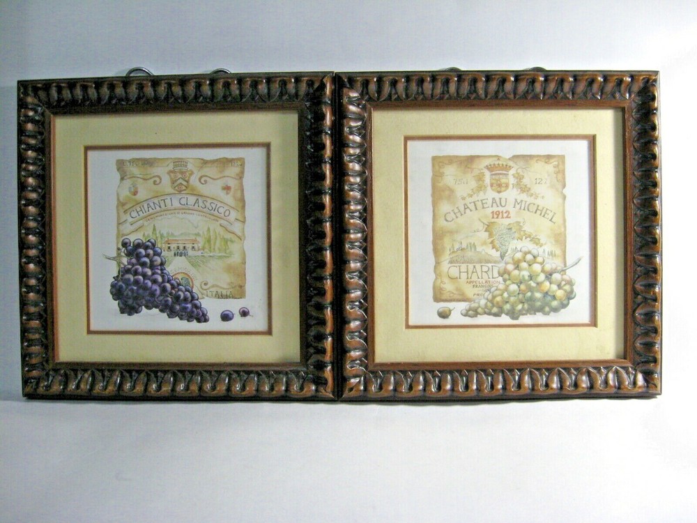 Pictures Wine Labels by Richard Henson, « Chianti Classico  » and « Chateu Michel »