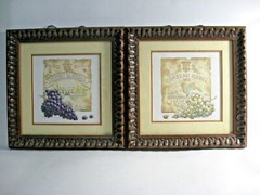 Pictures Wine Labels by Richard Henson, « Chianti Classico  » and « Chateu Michel »