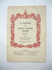 Vintage 1959 A TASTING OF NAPA VALLEY WINES Children&rsquo;s Hospital East Bay