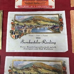 9 Vintage Bottle Label Wine Spirit Foreign 1950s 1960s Beer Bulk Lot