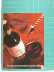 Print Ad Beaulieu Vineyard BV Wine Romantic Cupid Napa Valley Cocktail 1999 Bar
