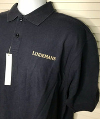 Lindemans Mens Golf Shirt Large Blue Perry Ellis Polo Activewear NWT Dad Gift