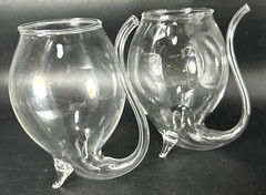 Vintage Wino Sippers Novelty Wine Glasses Original Box Great Fun Graphics